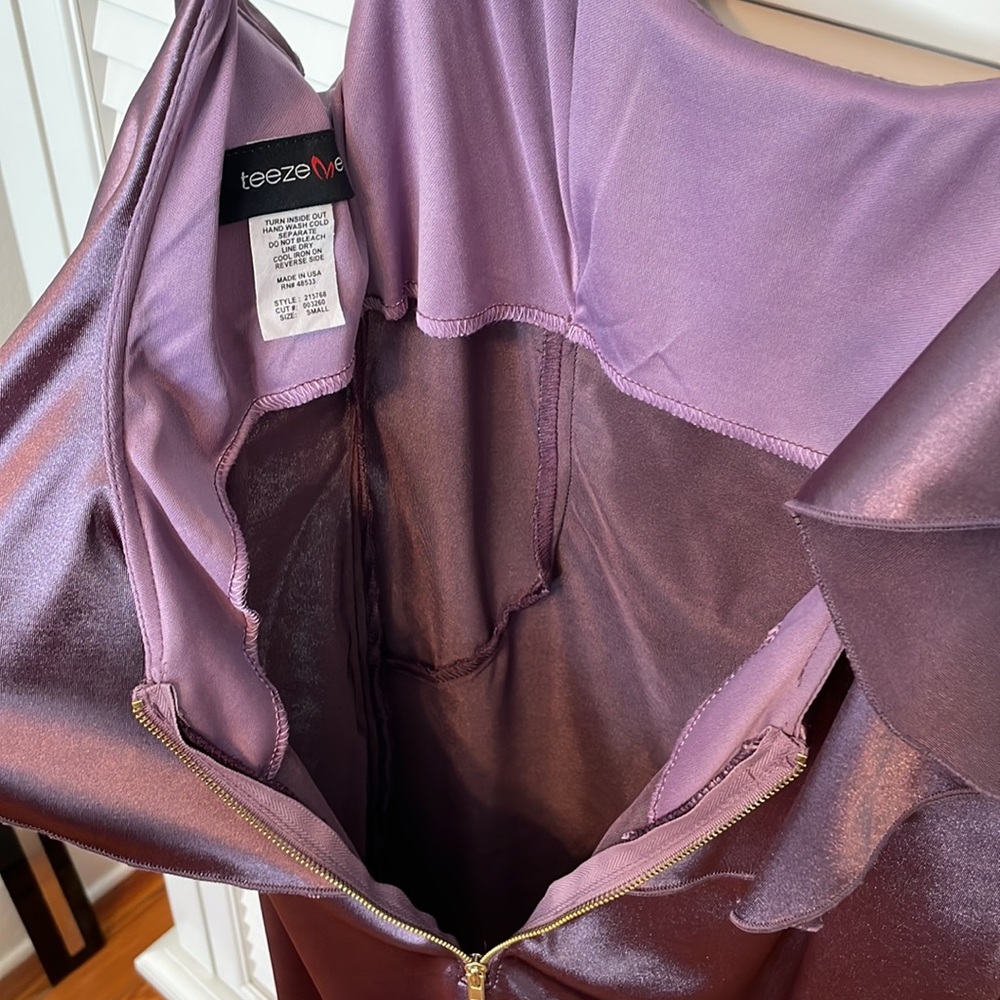 Mini cocktail dress. Purple lavender. S - Picture 3 of 5